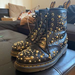 Dr Martens Gold Studded Classic 1460 Laceup UK10/USM11/USW12